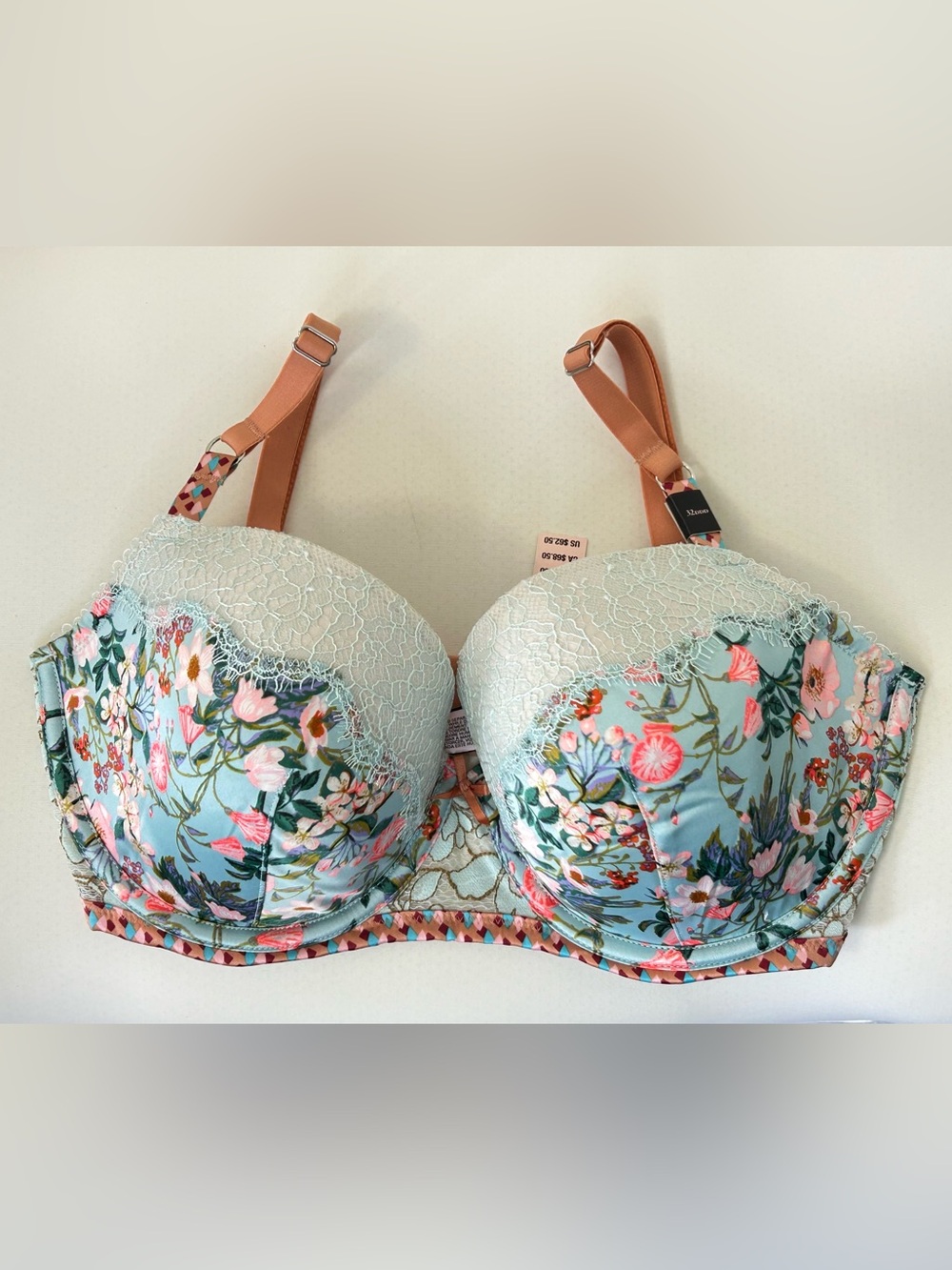Victoria Secret Floral Pattern Bra - 32DDD - NWT